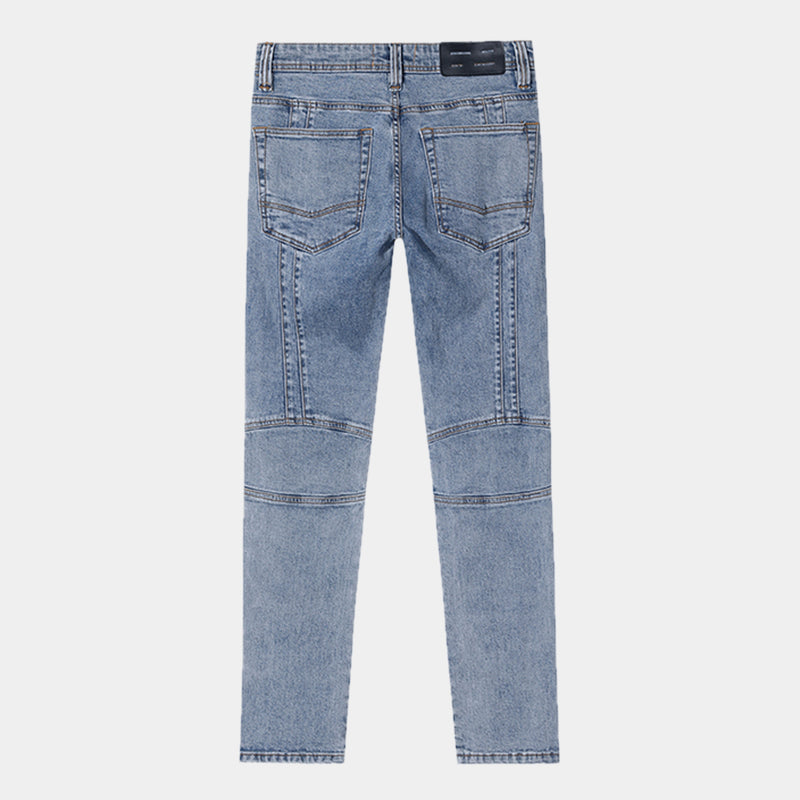 Fusion Slim-Fit Wax Biker Jeans