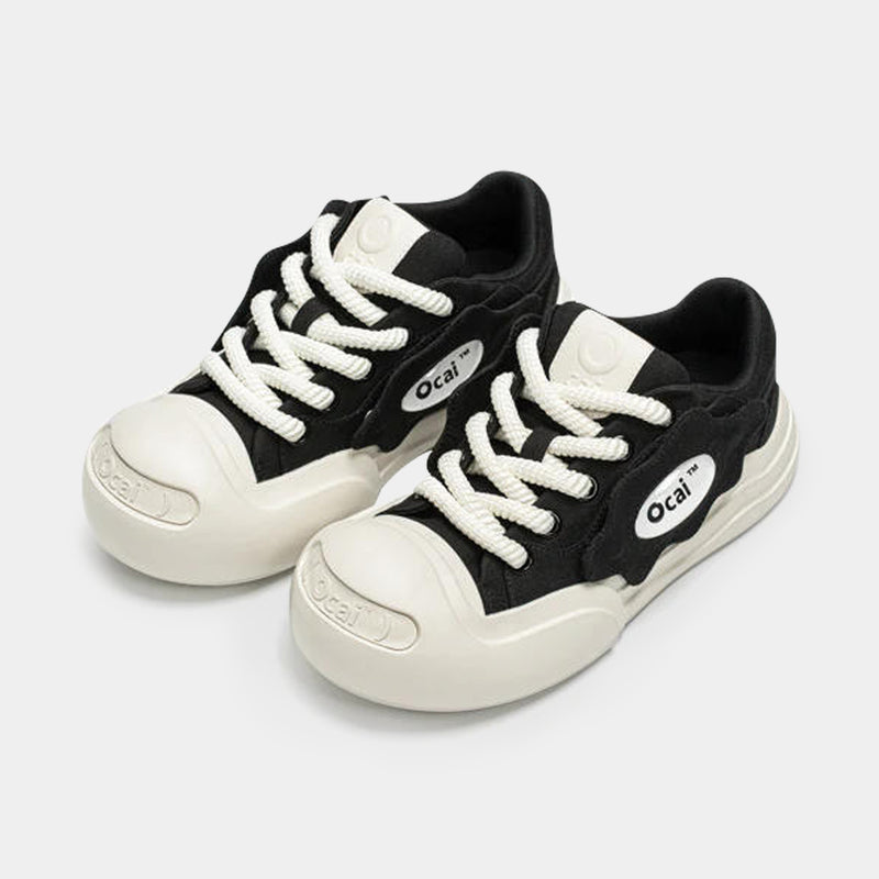 Smile Canvas Sneaker Black