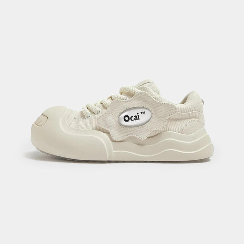 Smile Canvas Sneaker White