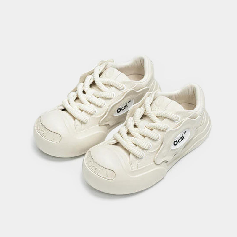 Smile Canvas Sneaker White